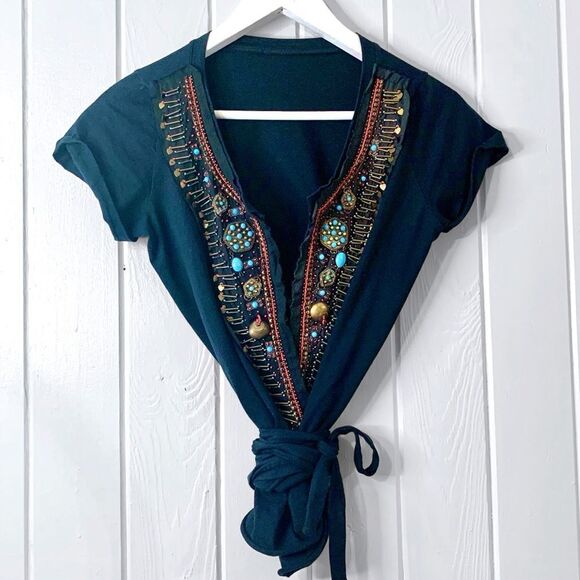 Pinko Southwestern Wrap Top - Picture 1 of 9